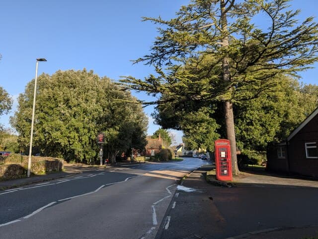 The main road through Broadclyst village