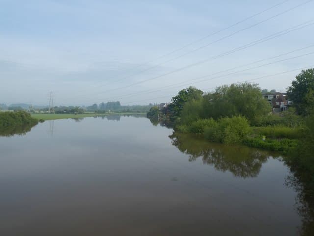 High tide on River Exe at Countess Wear