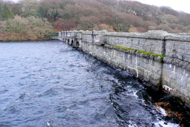 Burrator Reservoir Dam Face on Dartmoor