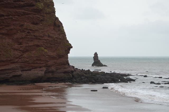 Hole Head and Shag Rock near Holcombe Beach