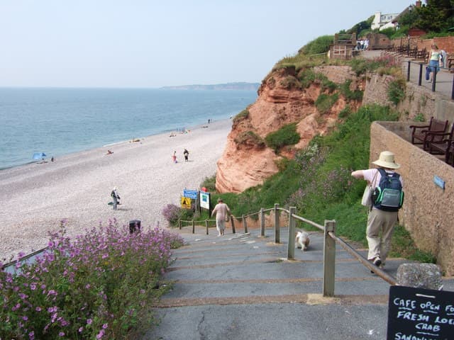 The beach at Budleigh Salterton, Devon