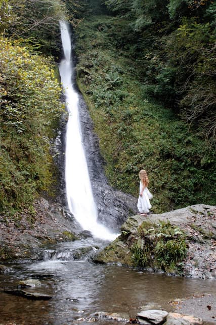 White Lady Waterfall in Lydford Gorge