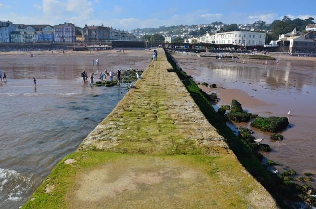 Dawlish Jetty, Beach and Town