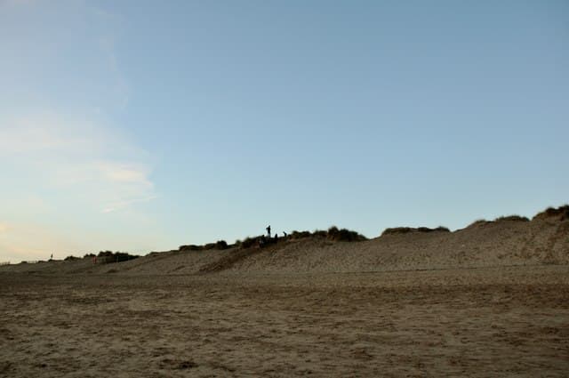 Exmouth sandy beach and sand dunes