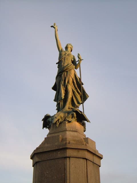 War memorial Victory in Northernhay Gardens, Exeter